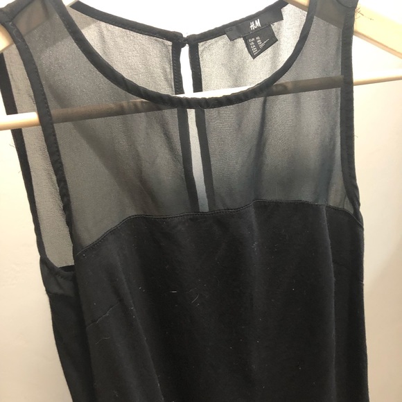 Black Tank with Mesh Top - Picture 1 of 4